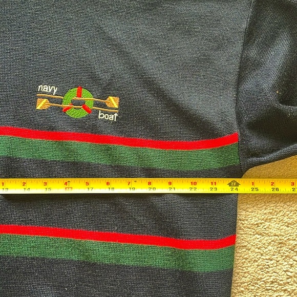 Vintage Retro Oversized Nautical Sweater Men’s L Preppy Academia - Picture 8 of 11